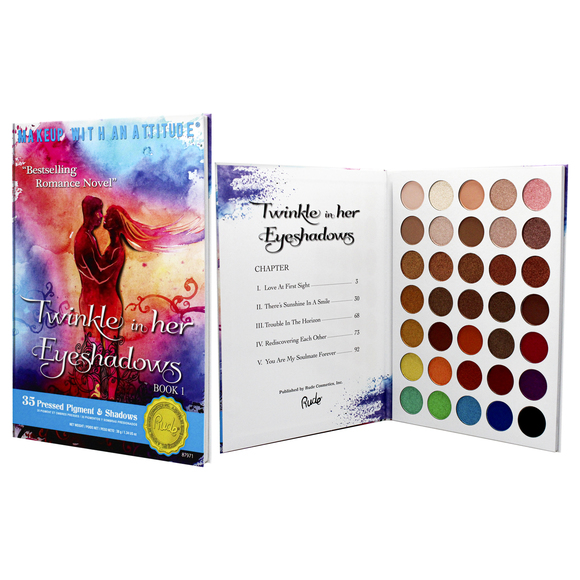 Twinkle In Her 35 Eyeshadows Palette- Book 1 by Rude Cosmetics-1.34oz Eye Shadow - Picture 4 of 4